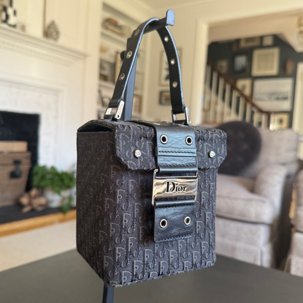 CHRISTIAN DIOR Y2K Galliano diorissimo canvas street chic vanity trotter bag - Picture 3 of 12